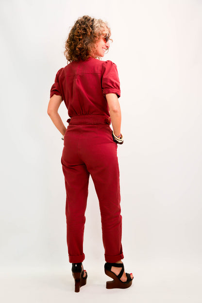 Combi pantalon bordeaux Sézane Taille XS