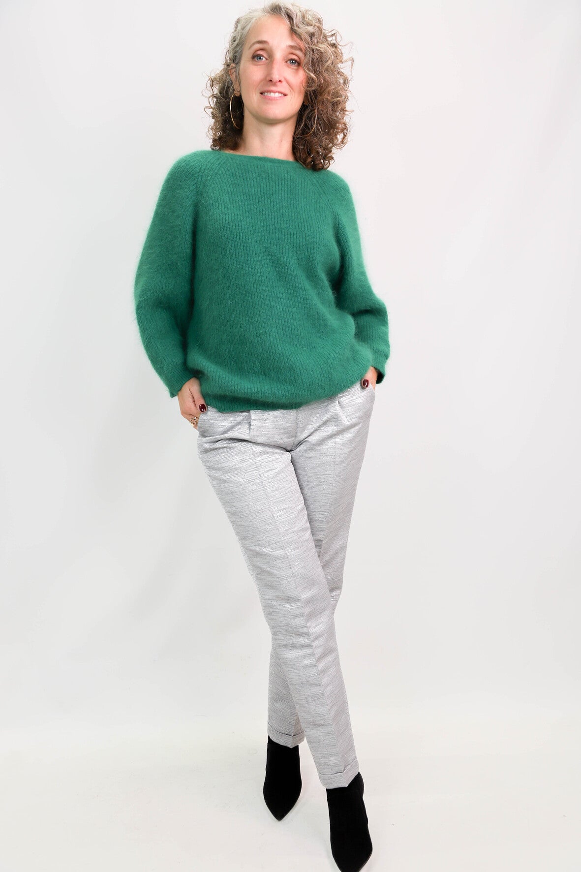Pantalon argenté Monoprix Taille S