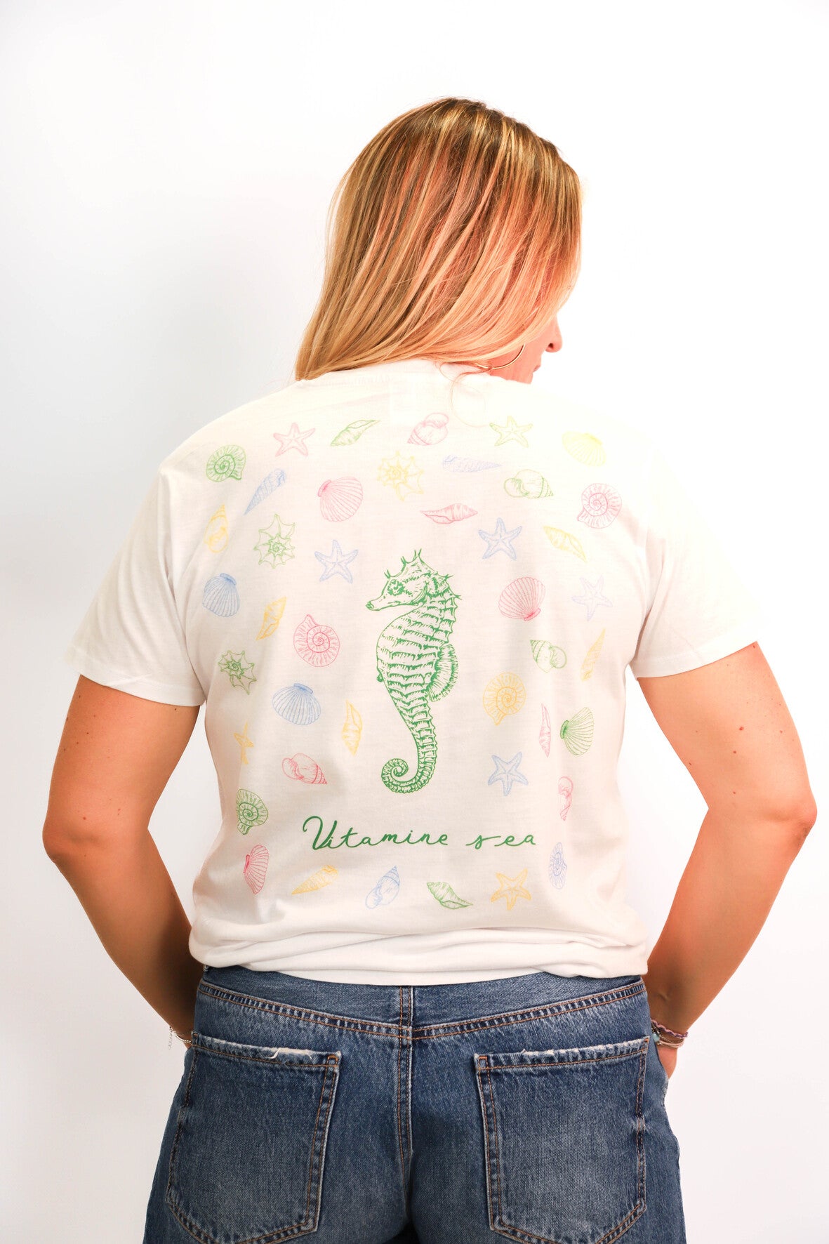 Tee-shirt Fringuette La Ligne - Vitamine Sea hippocampe multicolore