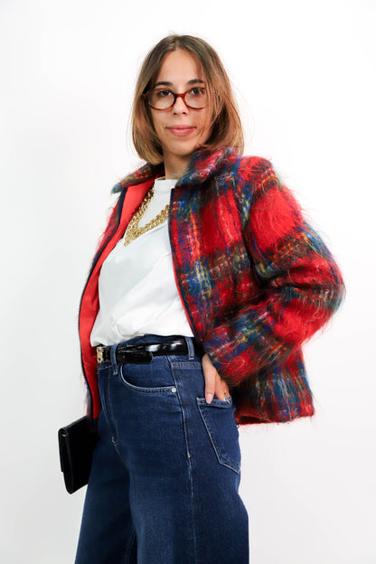 Veste a carreaux rouge Chipie Sporty Taille XS
