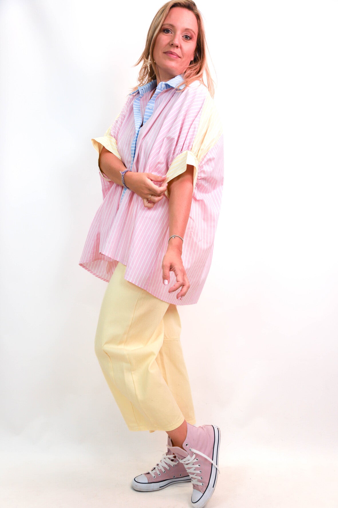 Chemise rayée oversize Mina Rosa Taille Unique - NEUF