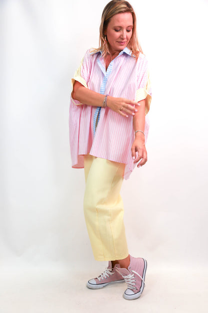 Chemise rayée oversize Mina Rosa Taille Unique - NEUF