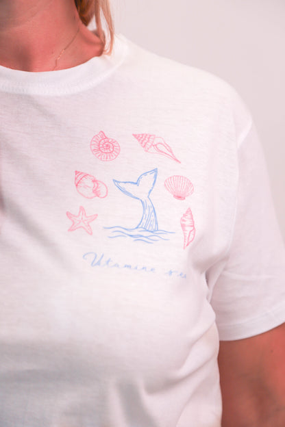 Tee-shirt Fringuette La Ligne - Vitamine Sea baleine bleue