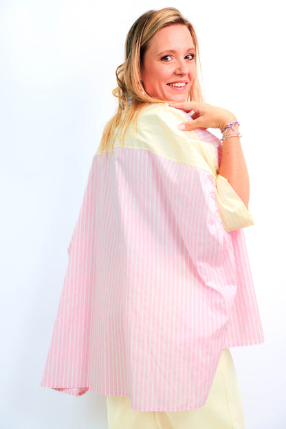 Chemise rayée oversize Mina Rosa Taille Unique - NEUF