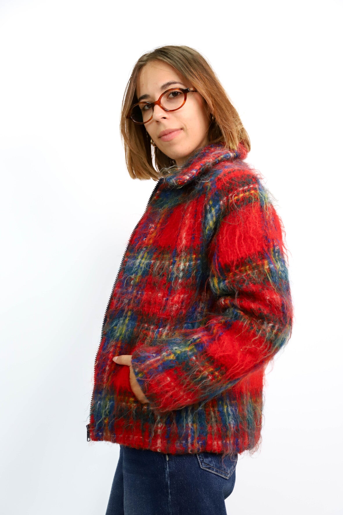 Veste a carreaux rouge Chipie Sporty Taille XS