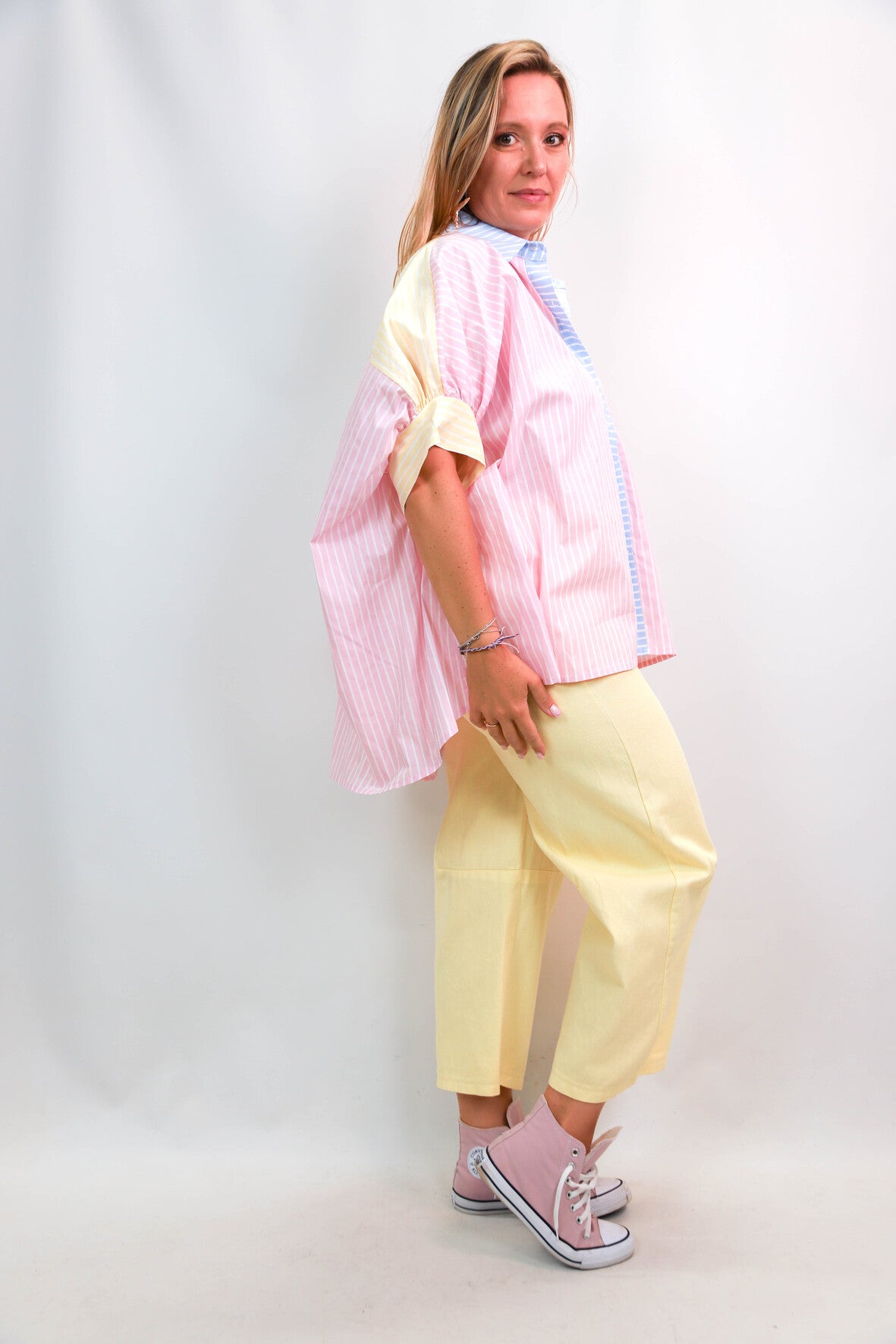 Chemise rayée oversize Mina Rosa Taille Unique - NEUF