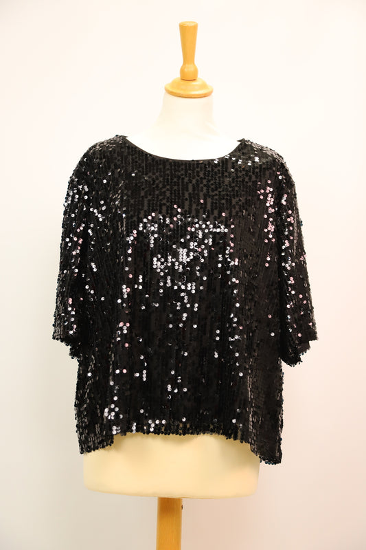 Hauts noir à sequins La Halle Taille XL