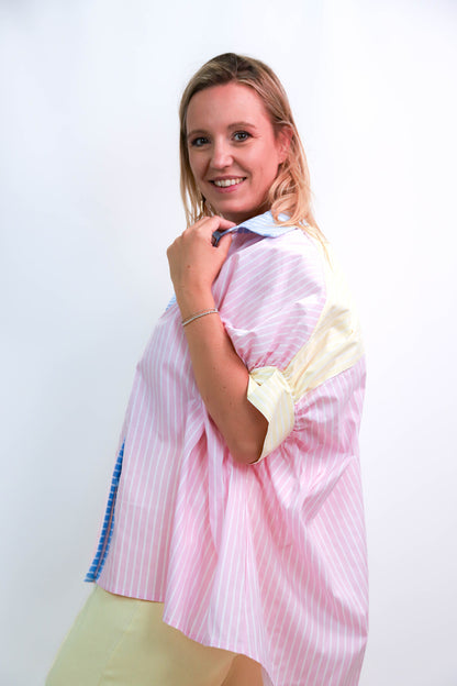Chemise rayée oversize Mina Rosa Taille Unique - NEUF