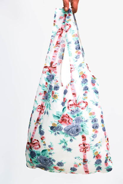 Sac en tissu fleuri Fringuette La Ligne