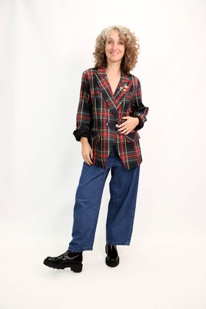 Blazer à carreaux écossais Taille XXL