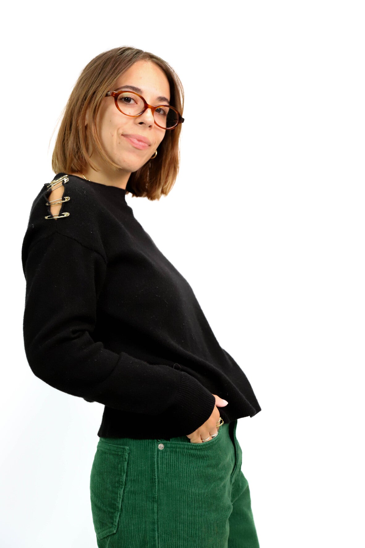 Pull noir et doré The Kooples Taille S