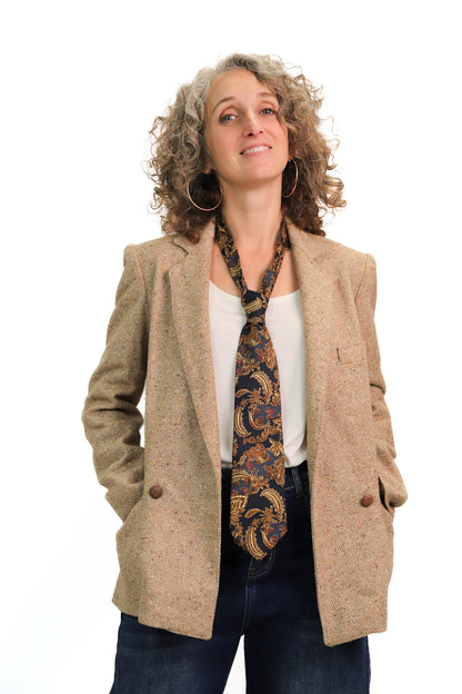 Blazer en laine beige Taille M