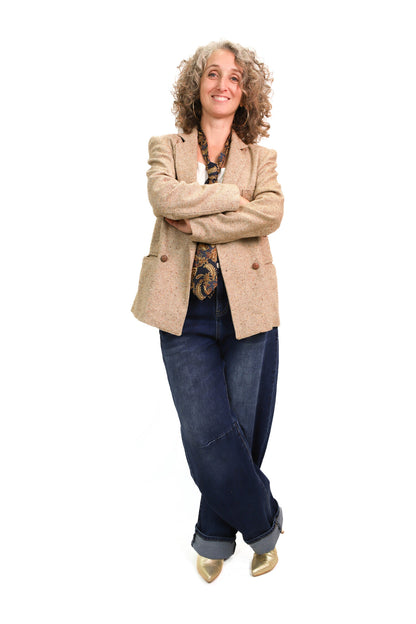 Jean ballon bleu Nina Carter Taille M - NEUF
