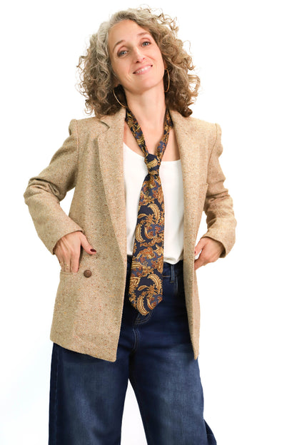Blazer en laine beige Taille M