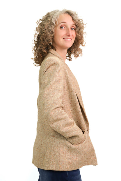 Blazer en laine beige Taille M