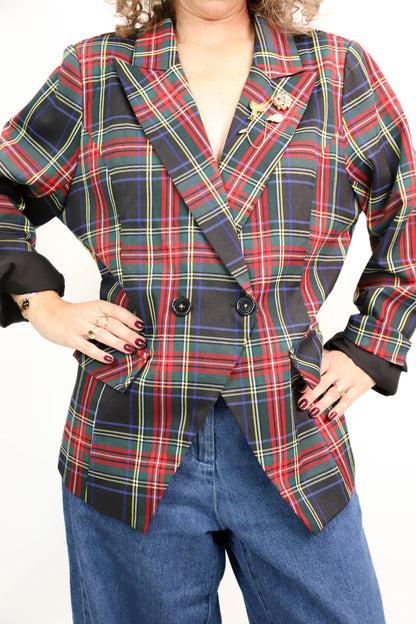 Blazer à carreaux écossais Taille XXL