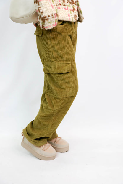 Pantalon cargo vert olive Pimkie Taille S