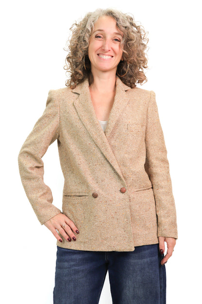 Blazer en laine beige Taille M