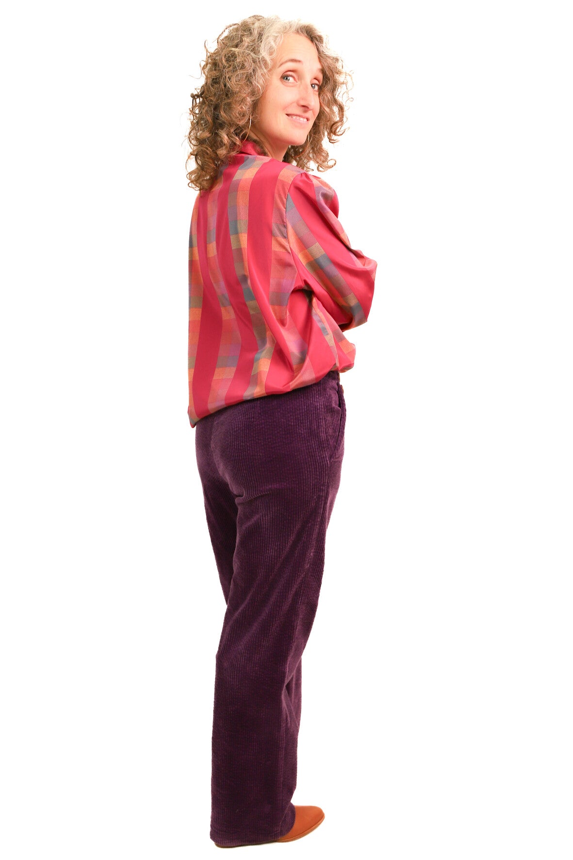 Pantalon en velours côtelé violet Nice Things Taille M