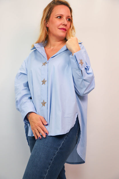 Chemise bleue Carla Giannini Taille Unique - NEUF