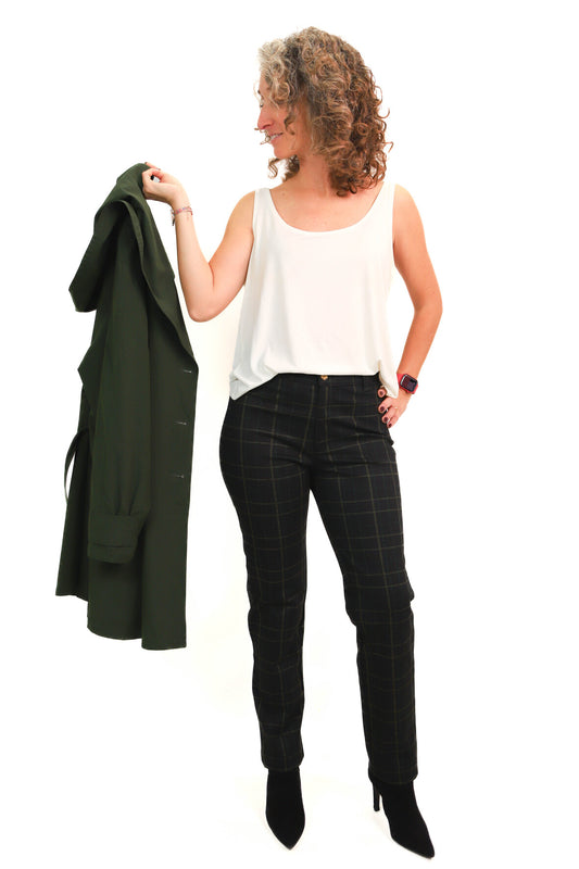 Pantalon à carreaux Waltron Taille M