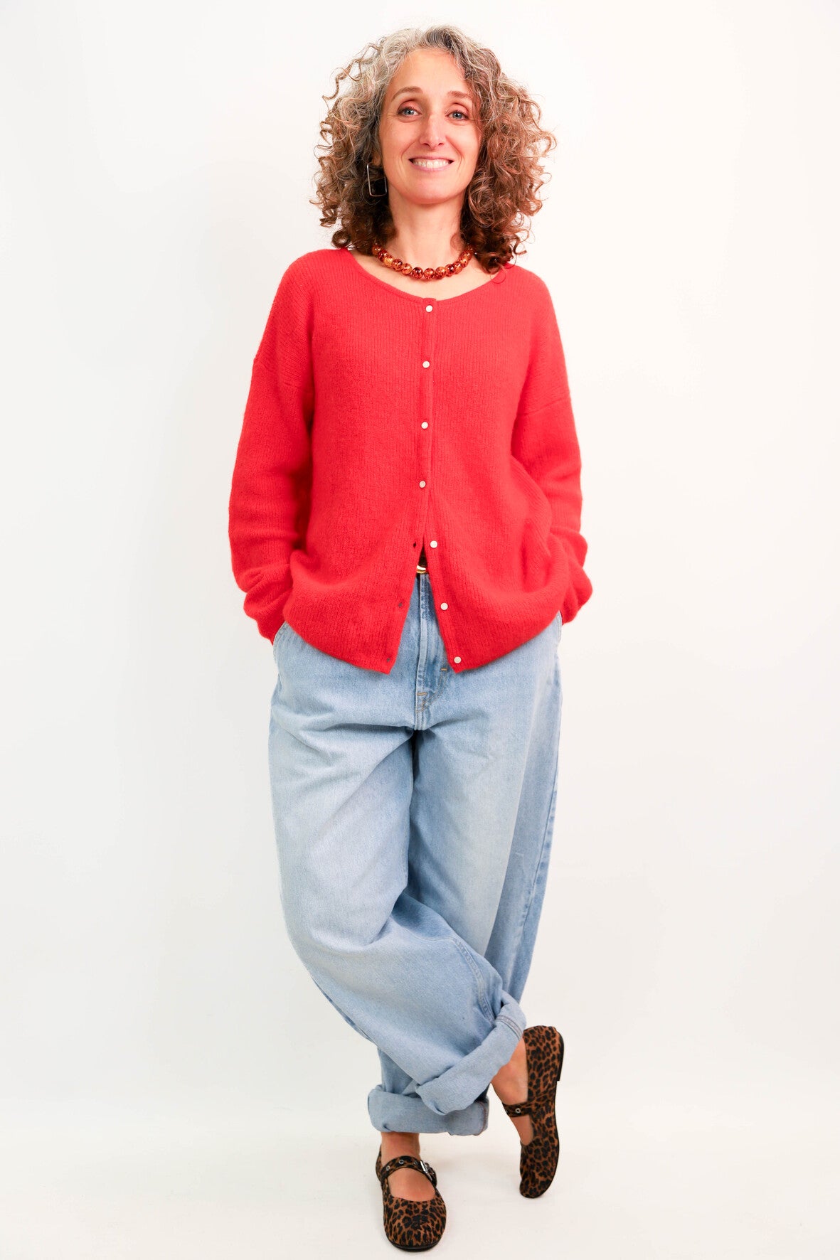 Gilet rouge Sézane Taille M
