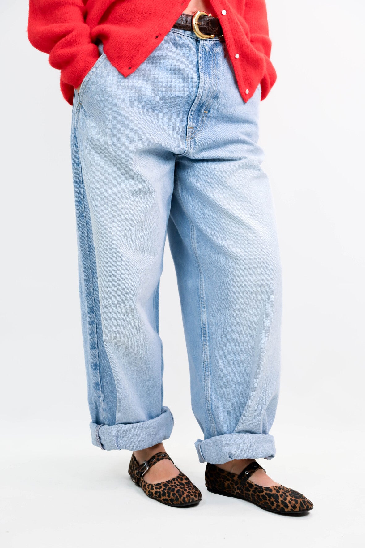 Jean ballon bleu Bershka Taille S