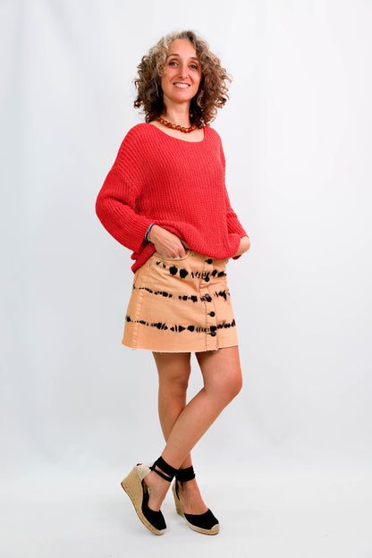 Jupe beige et noire Desigual Taille S