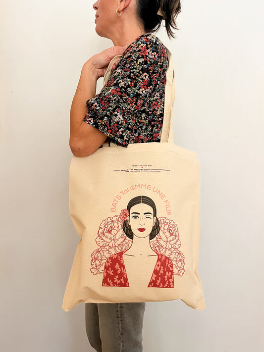 Collection La Ligne / Totebag octobre rose visage