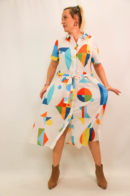 Robe à motif géométrique Maianna Taille XS et L - NEUF