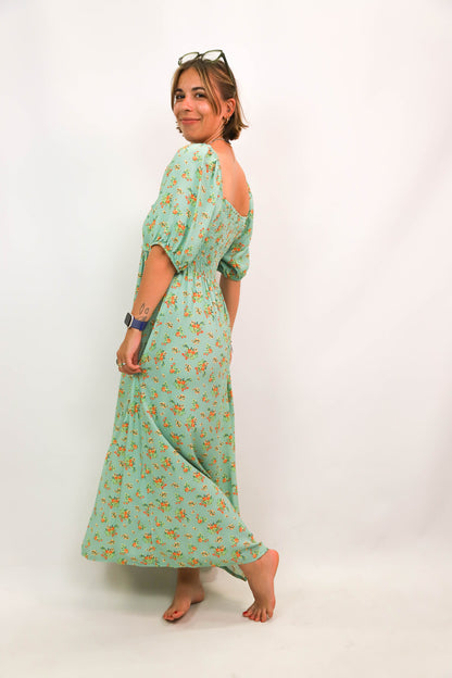 Robe verte fleurie Pimkie Taille M