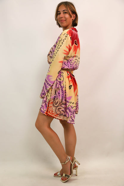 Robe manches longues à motifs Gold & Silver taille S