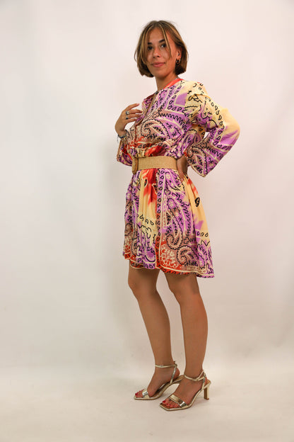 Robe manches longues à motifs Gold & Silver taille S