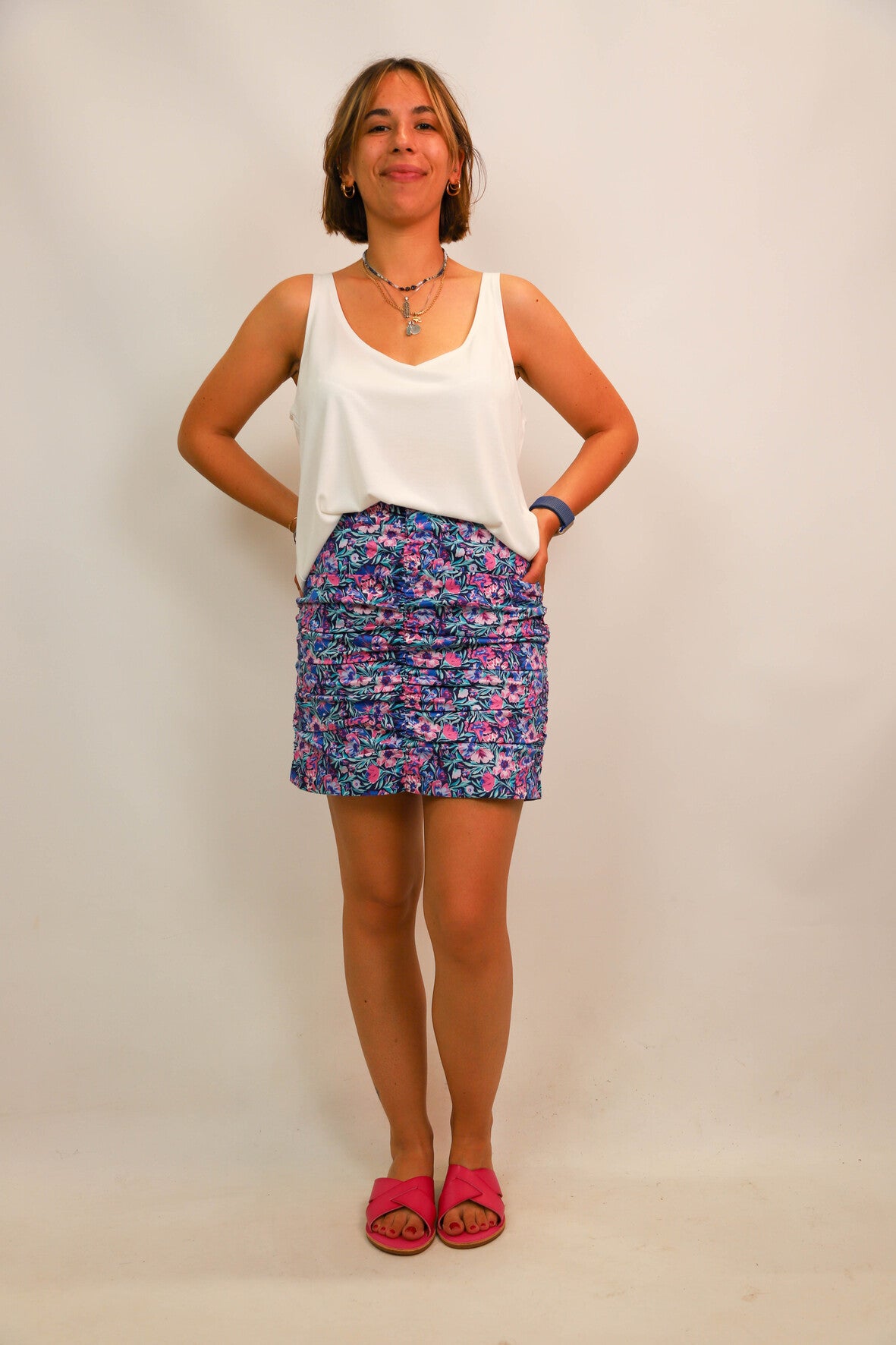 Jupe fleurie NafNaf Taille XS
