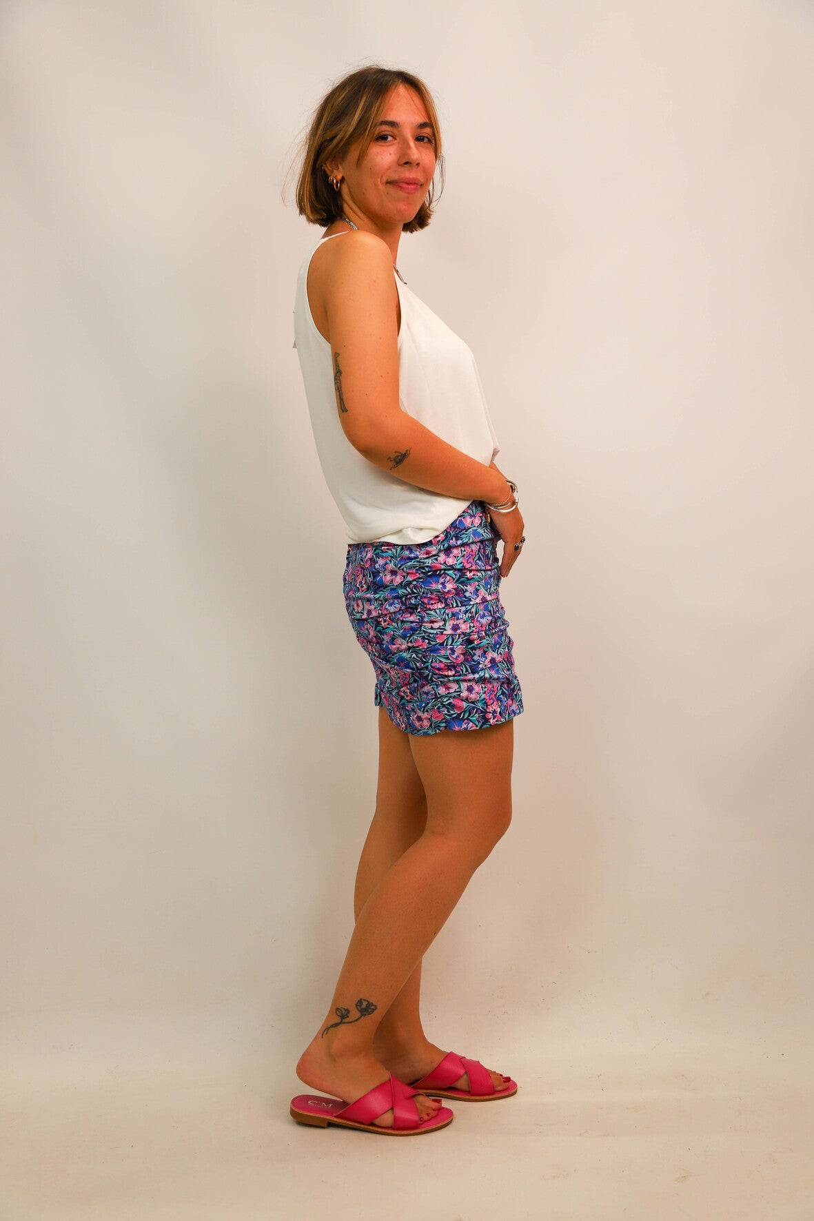 Jupe fleurie NafNaf Taille XS