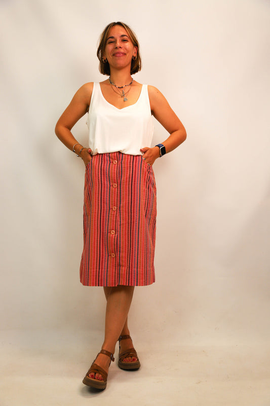 Jupe vintage rayée Création Sicora Taille XS