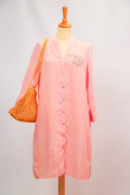 Robe en lin rose Jacobs and Jacobs Taille M/L