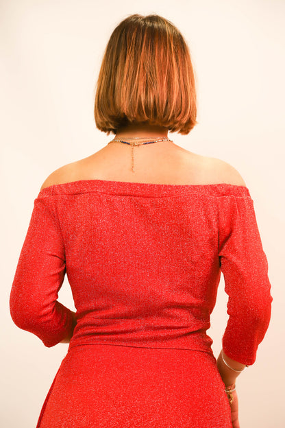 Robe rouge brillante Taille XS