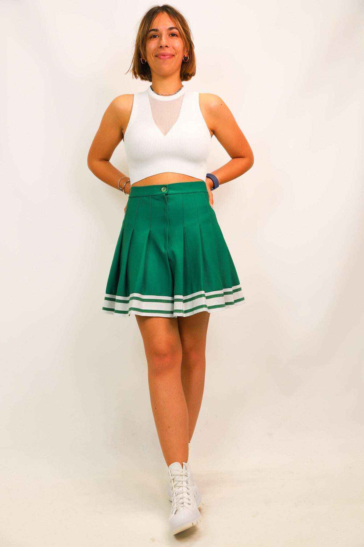 Jupe verte Cheerleading Fashions by Diane Taille XS