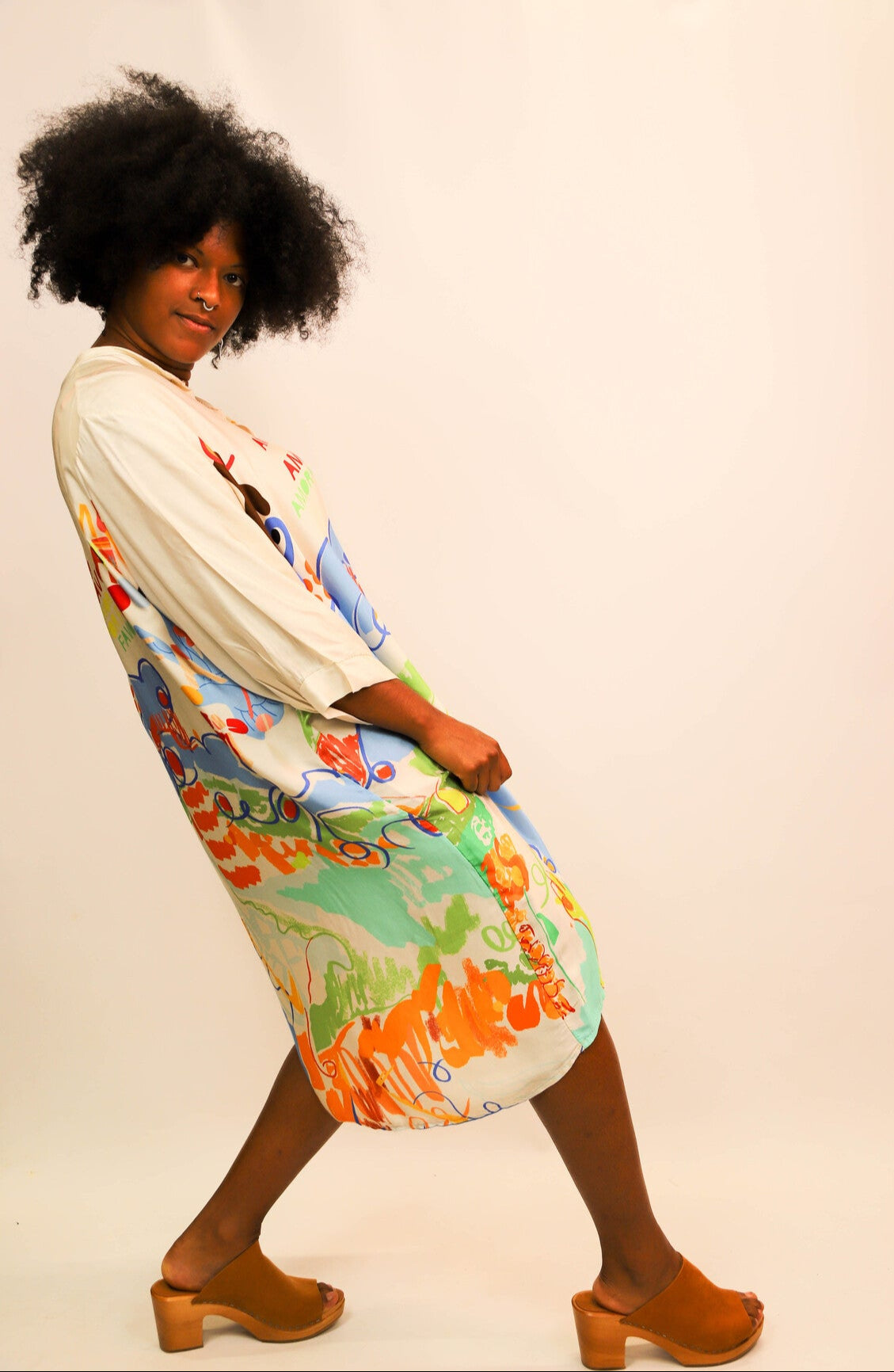 Robe longue écrue Made in Italy Taille Unique