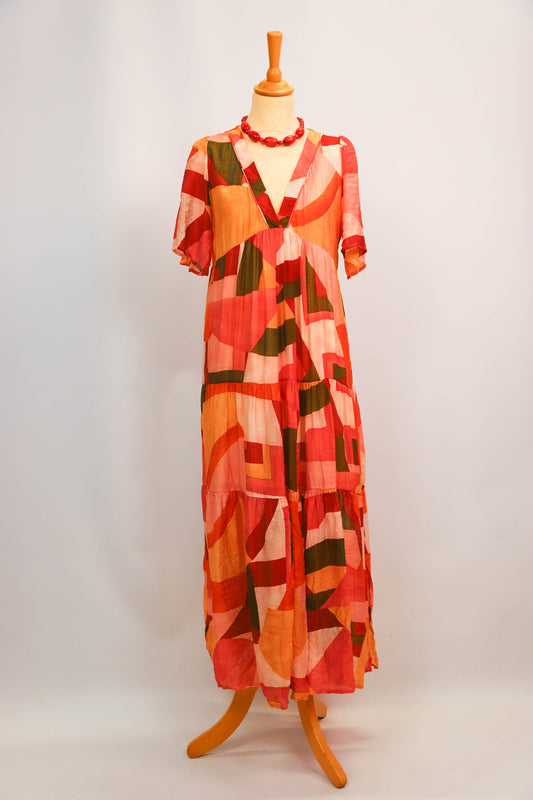 Robe longue multicolore Season Taille M
