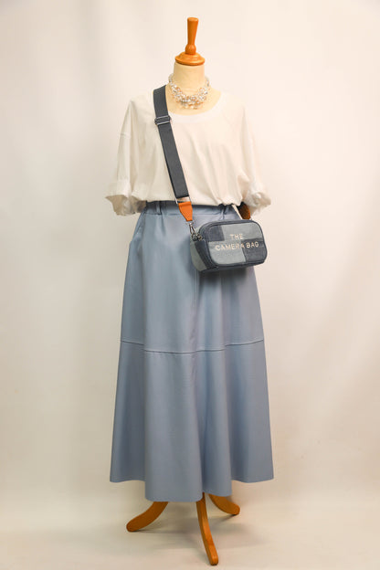 Jupe similicuir bleu New collection Taille S - NEUF