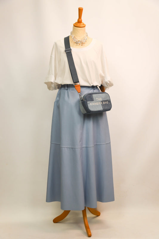 Jupe similicuir bleu New collection Taille S - NEUF