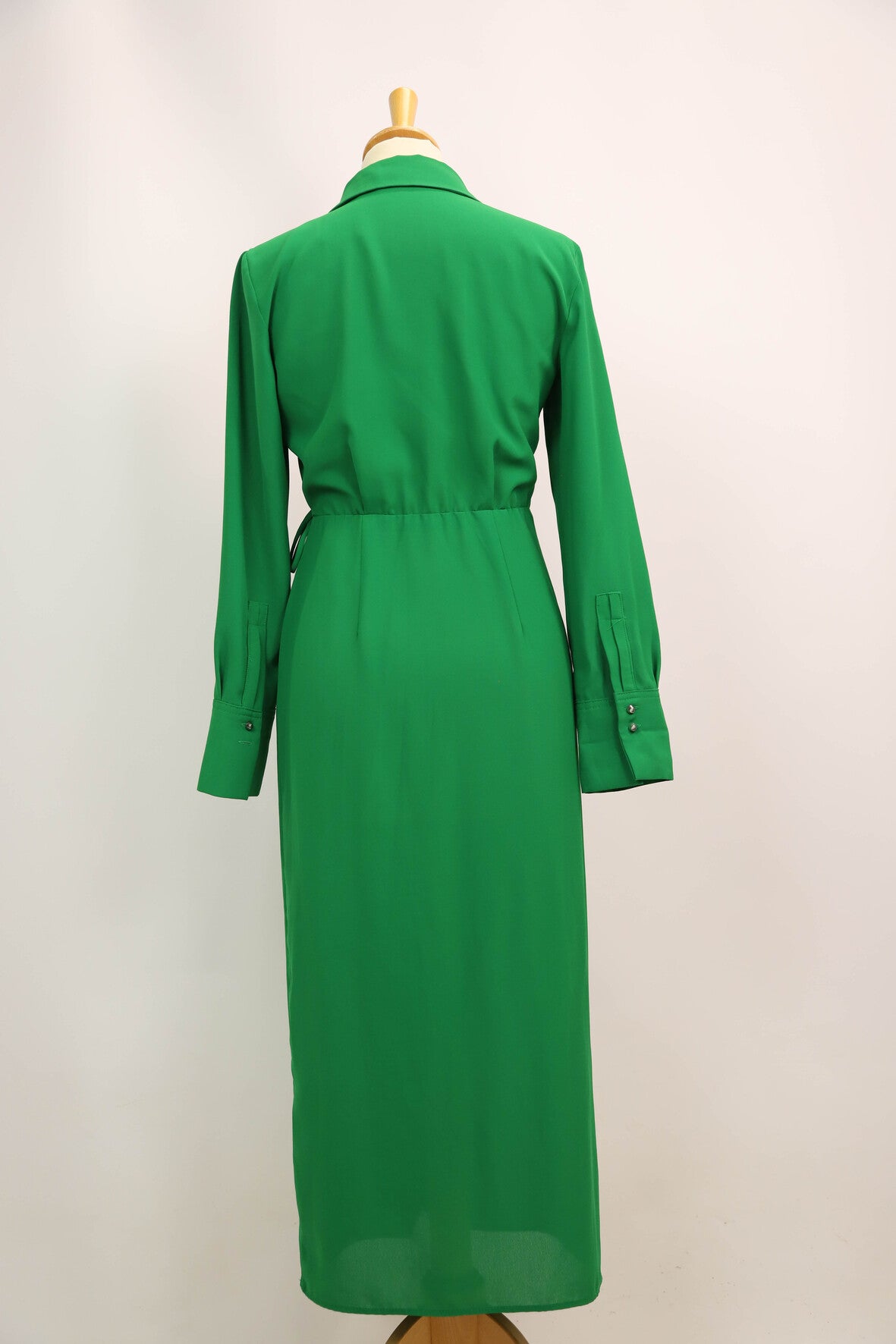 Robe portefeuille verte Mango Taille XS