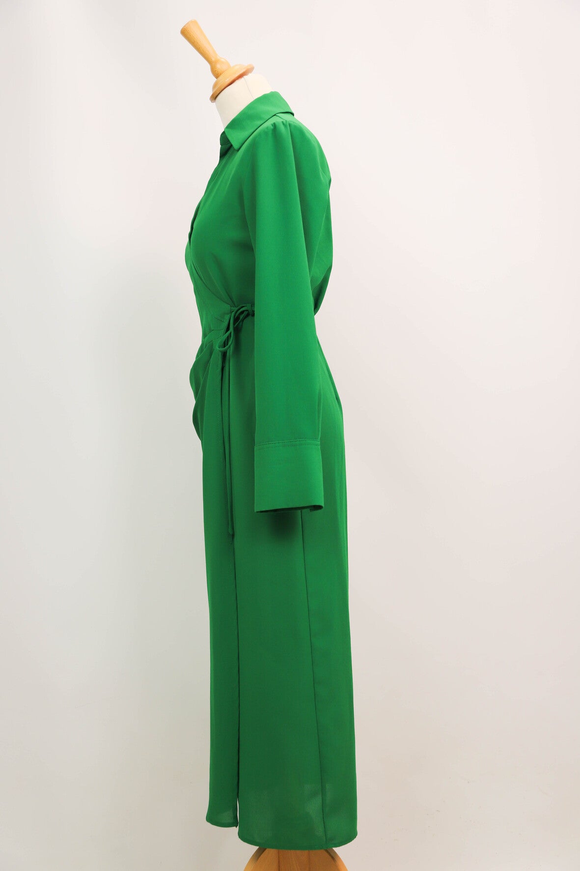 Robe portefeuille verte Mango Taille XS