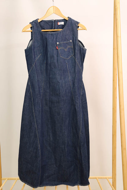 Robe longue bleue Levis Taille M