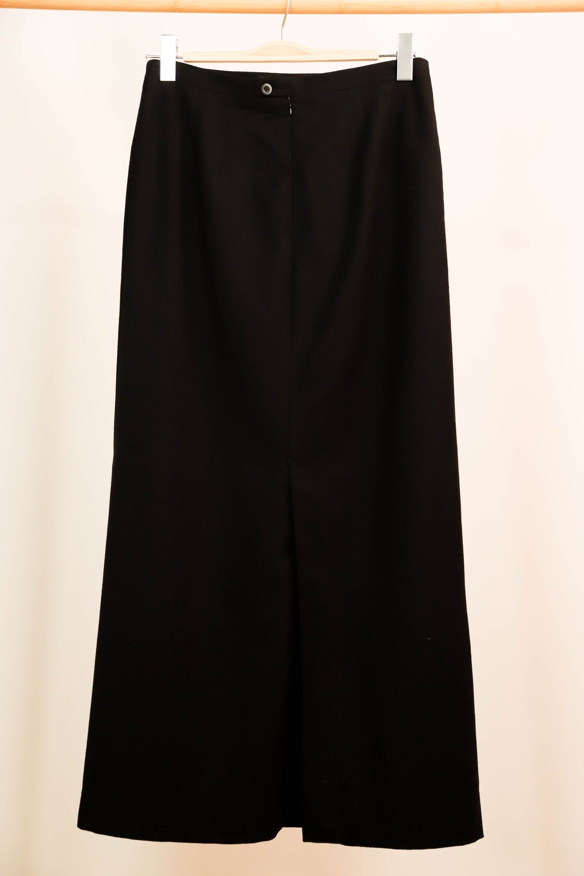 Jupe longue, noire, en laine, entièrement doublée - Bernard Zins Taille L