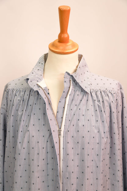 Robe chemise bleue rayée, Maje, Taille M