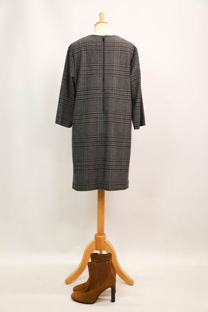 Robe grise à carreaux - très douce - MANGO Taille L