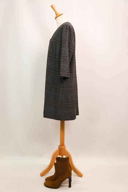 Robe grise à carreaux - très douce - MANGO Taille L